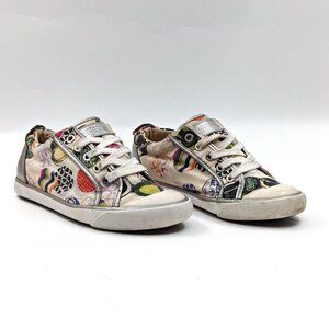 Coach Women Battern CC Logo Multi print lace up Sneakers size 6